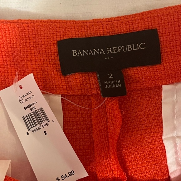 NWT Banana Republic Orange Pocket Button-Detail, size 2 - Picture 4 of 6